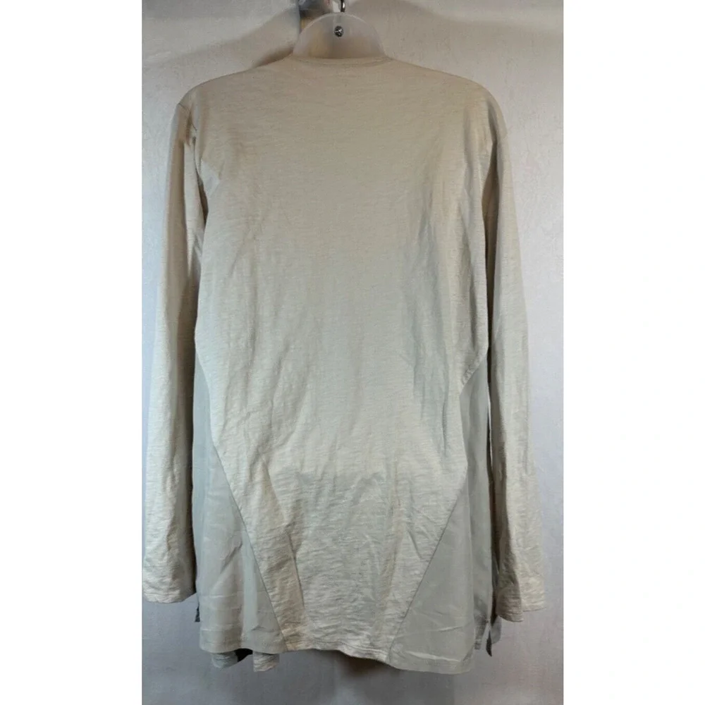 Garnet Hill Cardigan Womens Size M 100% Organic Cotton/Silk Open-Front A59 - Picture 3 of 6